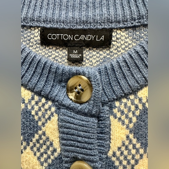Cotton Candy LA Size M Cropped Cardigan EUC - Picture 3 of 5